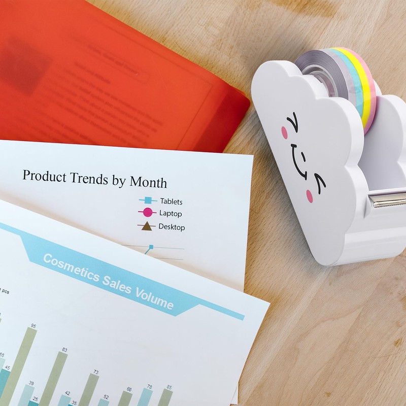 Rumyve Desktop Tape Machine,Tape Dispenser Rainbow Shape,Creative Cloud Tape Machine