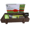 Organic Microgreens Growing Kit with Beautiful Wooden Countertop Planter, Wonder