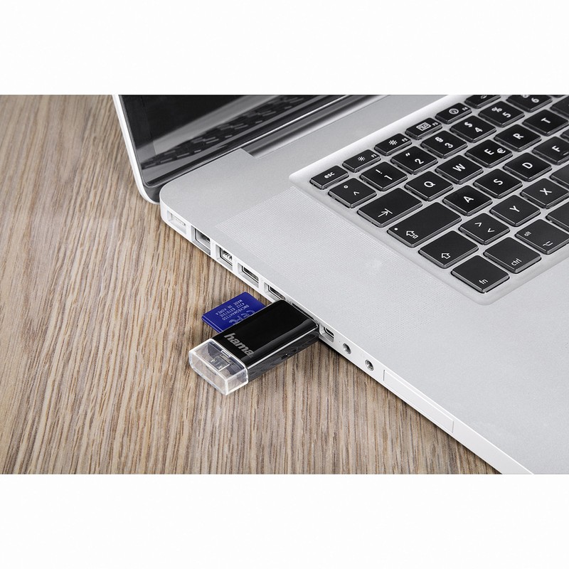Hama 2-in-1 Card Reader (Card Reader for Standard USB 2.0,