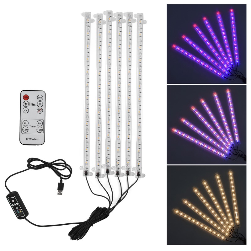 6 Head 54W 216LEDs Plant Growth Light with 3 Light
