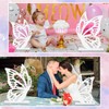Large Size Wooden Butterfly Decor, White Large Butterfly Cutout Backdrop,