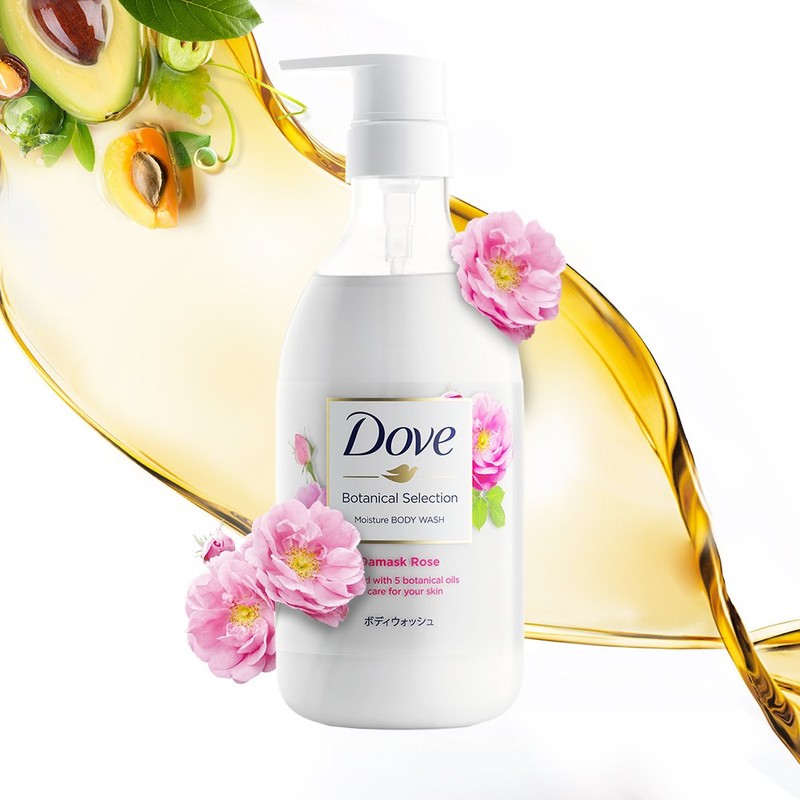 Dove Botanical Selection Damask Rose Body Wash, Refill, 12.6 oz