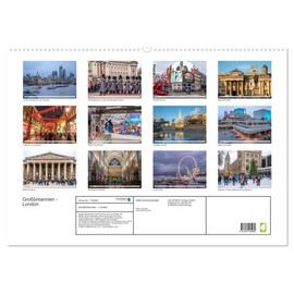 UK - London (Wall Calendar 2025 DIN A2 Landscape), CALVENDO Monthly Calendar