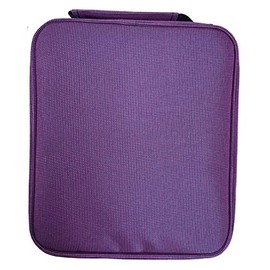Becho Multifunction Zipper Canvas Pencil Case High Capacity Holder Pouch Pen Bag Colored Pencil Pen Box 120 Slots (Purple)