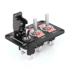 12V 20A Car Switches Panel Toggle Switches ON-Off-ON 3 Position Aluminum for Racing Sport Carbon Fiber Quick of Cover Boats