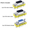 DTECH 3-Pack VGA Connector Female to Female Gender Changer Male