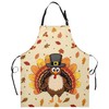 Kwlegh Thanksgiving Aprons for Women Men Turkey Apron with Adjustable