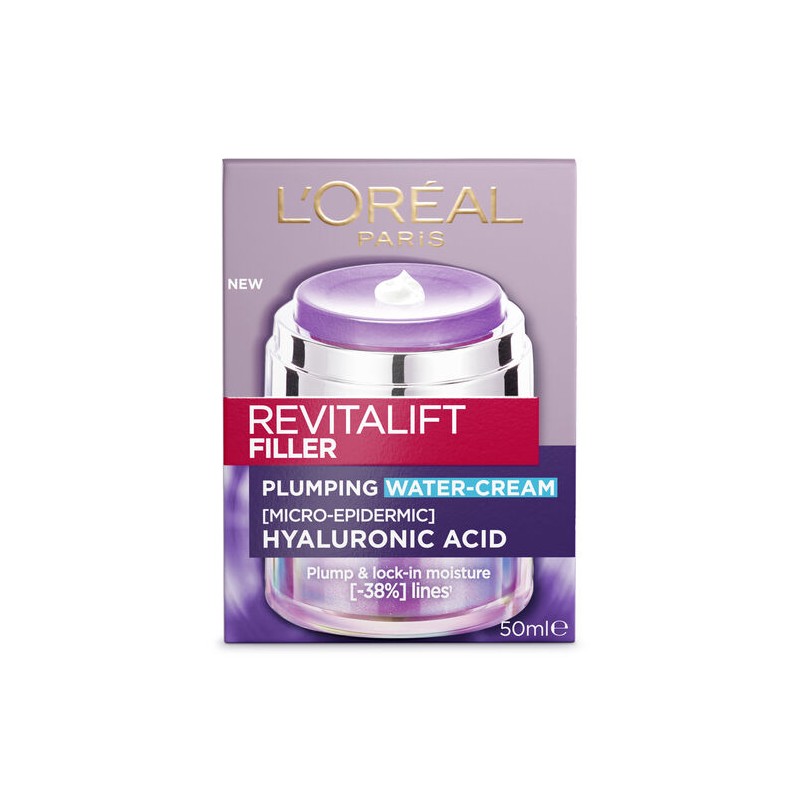 L'Oreal Revitalift Filler Plumping Water Cream Hyaluronic Acid 50ml