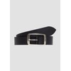 s.Oliver Leather Belt with Square Clasp, black