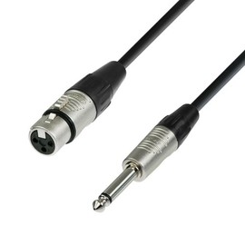 Adam Hall Cables 4 STAR MFP 0300 Microphone Cable REAN XLR Female to 6.3 mm Jack Mono 3 m