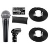 Shure SM58-LC Cardioid Dynamic Vocal Microphone + Extra Two (2)