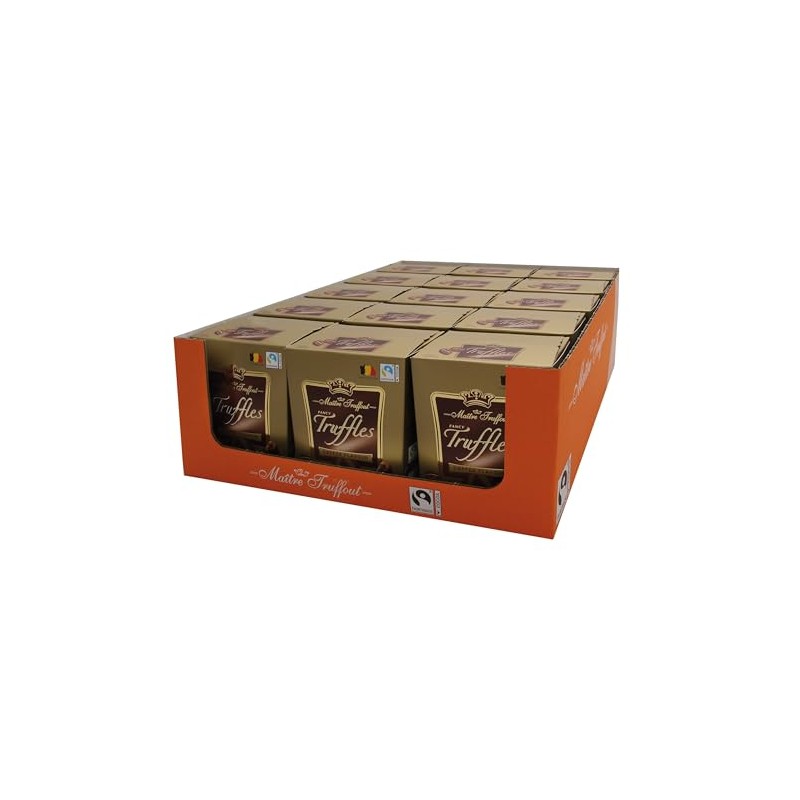 Gift Box of Maitre Truffout Chocolate Truffels, (Coffee)