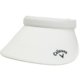 Callaway C23990208 Women's Classic Clip Visor (Adjustable Size), Hat, Golf, 1030_white