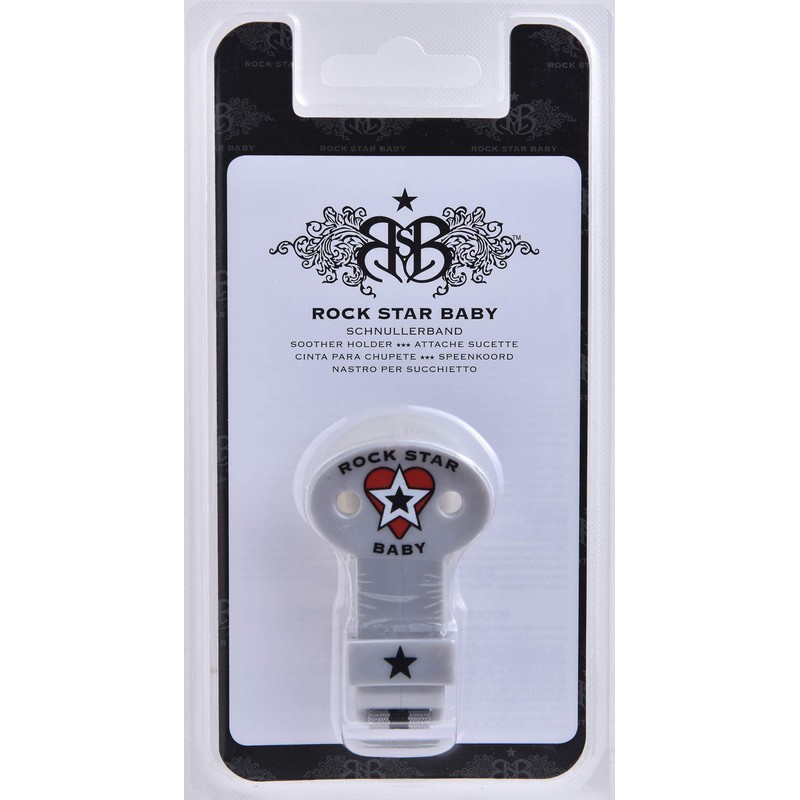 Baby Nova Rockstar Baby Pacifier Holder Heart 0 Months ~
