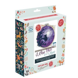 The Crafty Kit Co Wise Owl in a Hoop Needle Felting Kit