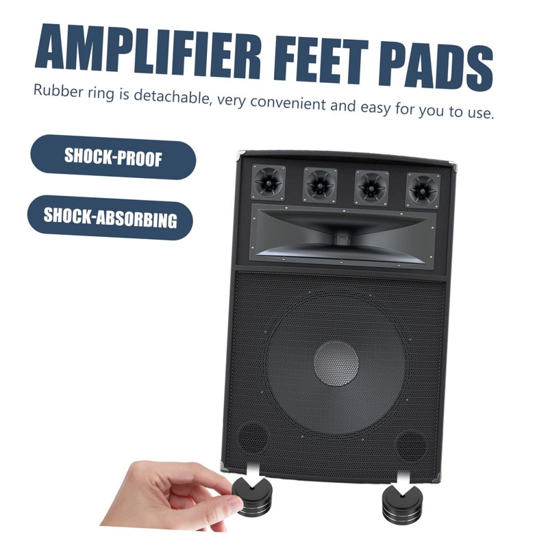 LABRIMP 2pcs Vibration Aluminium Alloy Speaker Pads Isolation Feet Cushions