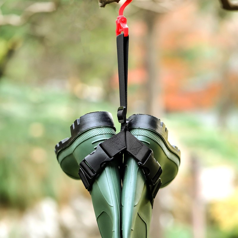 SAMSFX Fishing Wader Boot Hanger Hanging Strap Belt with Swivel