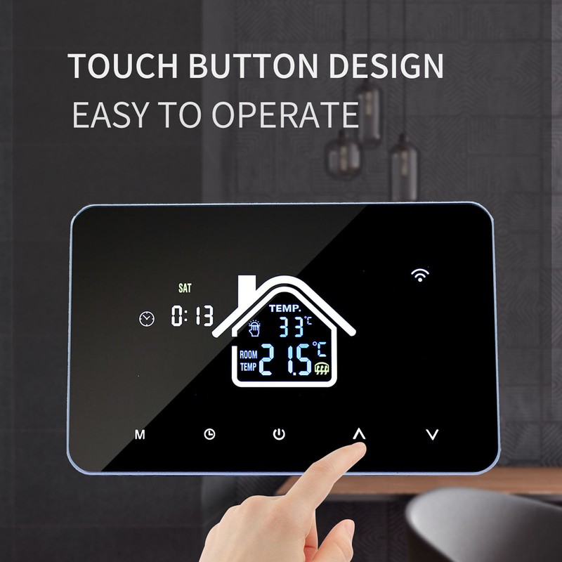 Floor Heating Thermostat 16A 4.3 Inch Touch Screen High Accuracy