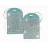 Glittering Blue Diamond Luggage Tag - Sparkling Rhinestone, Bling Baggage