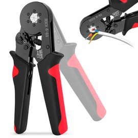Herbst Crimping Pliers Wire End Ferrules Hexagonal Crimping Pliers Cable Lugs for 0.25-6 mm², Crimping Pliers for Insulated Uninsulated Wire End Ferrules