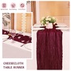 12 Pack 120 Inch Burgundy Cheesecloth Table Runner Boho Rustic