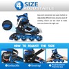 MonSports Adjustable Inline Skates for Kids,Blue Blade Roller Skates with