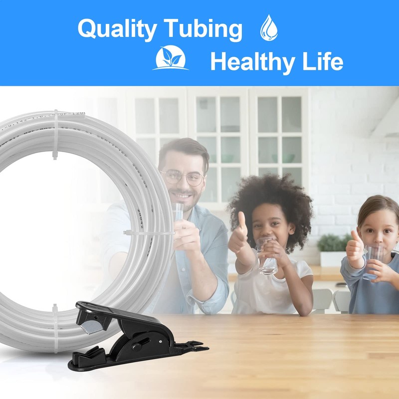 60FT 1/4 Inch O.D.RO Water Tubing,NSF Certified Pipe for RO(Reverse