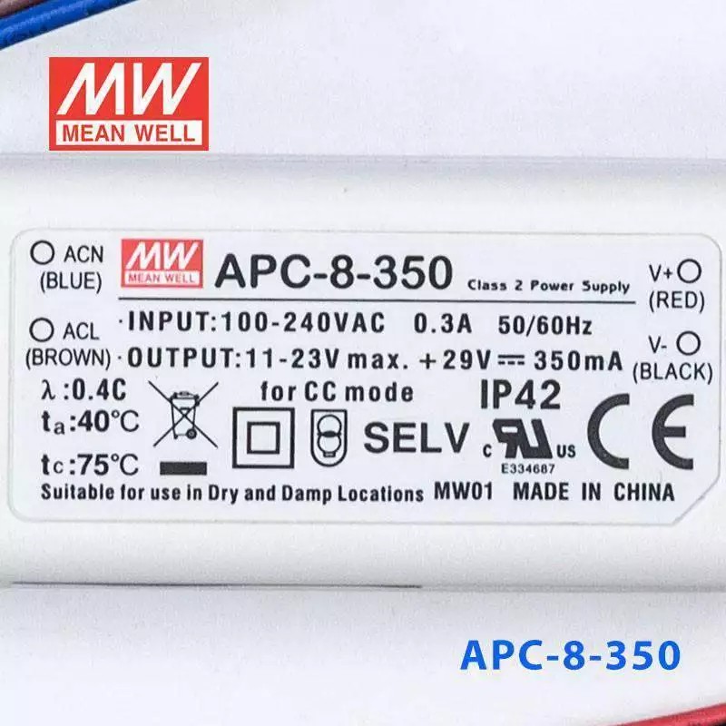 Mean Well APC-8-350 Power Supply 8W 350mA