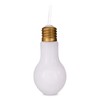 LED Light Up White Light Bulb Cup with Straw Party