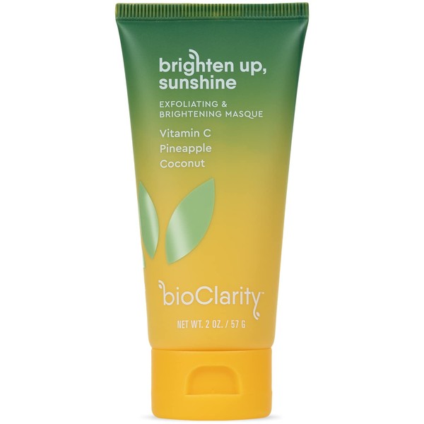 BioClarity Brightening Face Mask | 100% Clean, Vegan Ingredients | Exfoliate, Brighten & Hydrate Your Skin | Contains Vitamin C, Pineapple, Avocado, Hyaluronic Acid | 2 oz.