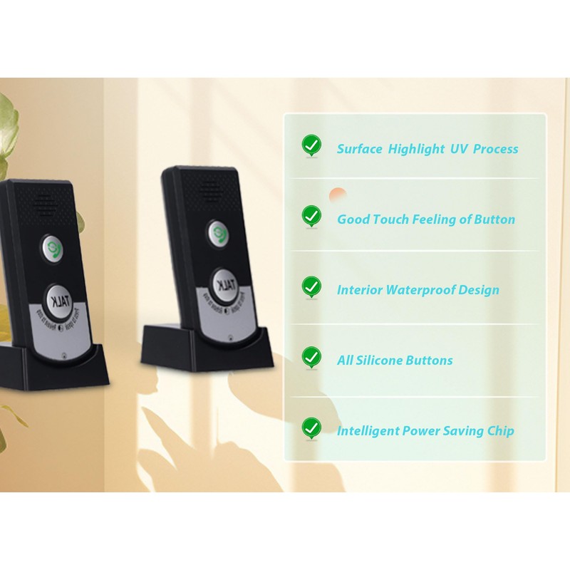 2 Way Voice Intercom, Intercom Unit, Waterproof Wireless Intercomunicador, Intelligent