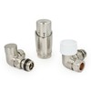 Thermostatic Radiator Valve Corner TRV – Zeta (Satin Nickel)