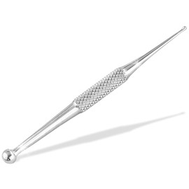 InstrumenteNrw Acupressure Pen Point Finder Meridian Pen Stainless Steel Ball Diameter 2/5 mm Acupuncture Pen Acupressure Pen Acupuncture Bar (Stainless Steel Short)