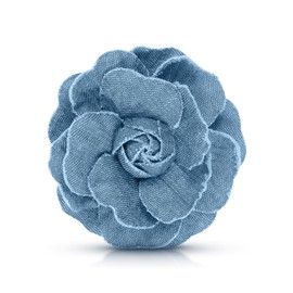 Mecool 2.68" Camellia Flower Hair Clips for Weddings Women's Party Brooches & Pins Women's Hair Jewellery | Ponytail Holder Ladies Brooches for Wedding | Hair Styling Accessories for Girls-Light Blue