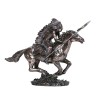 Pacific Giftware Native Indian Warrior on Horse Cold Cast Bronze Collectible...