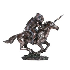 Pacific Giftware Native Indian Warrior on Horse Cold Cast Bronze Collectible...