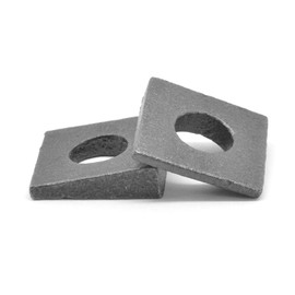 3/8" Square Beveled Malleable Washer Malleable Iron Plain Finish Pk 25