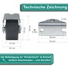 PRIOstahl Box Trestle Castors, Furniture Castors, Fixed Castors, Transport Castors,