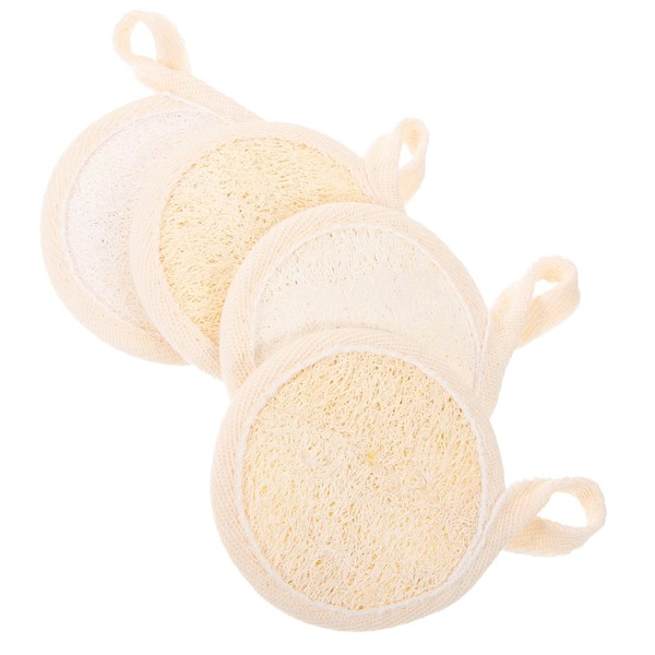WOONEKY Facial Scrub Pads 4 Pack Exfoliating Face Sponge Face