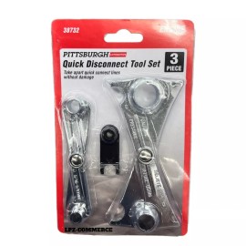 Pittsburgh 3pc Quick Disconnect Tool Set: Take Apart Quick Connect Lines w/o Damage- #38732