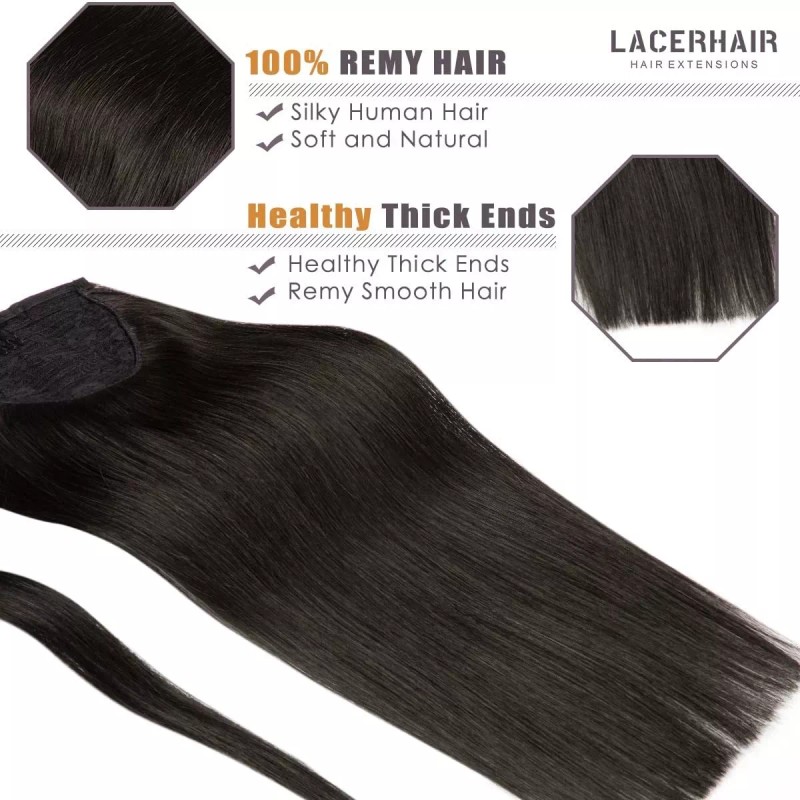 Lacer Extensiones Cabello Humano 70gr 14in #1b (negro Natural)