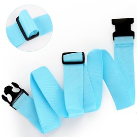 2Pack Luggage Straps for Suitcases, Travel Connector for Carry On Bag, Add Bag to Connect Two Suitcases, Adjustable Belt Attachment Accessories for Connect Your 3 Luggages, Light Blue