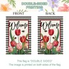 Baccessor Spring Summer Tulip Welcome Garden Flag 12.5 x 18