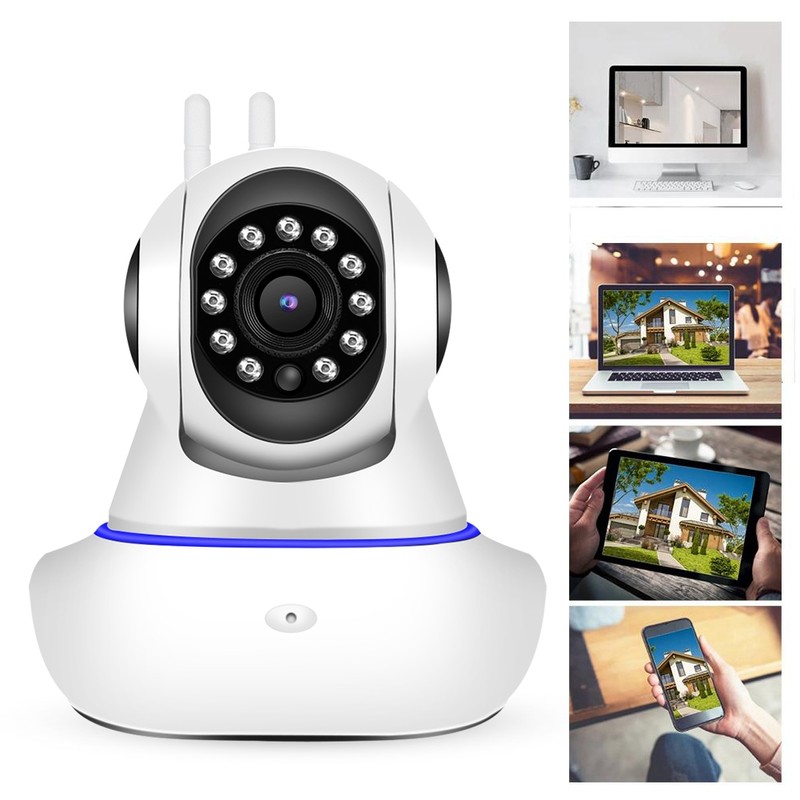 1MP 720P WIFI PTZ Camera HD Dual Antenna Baby Monitor