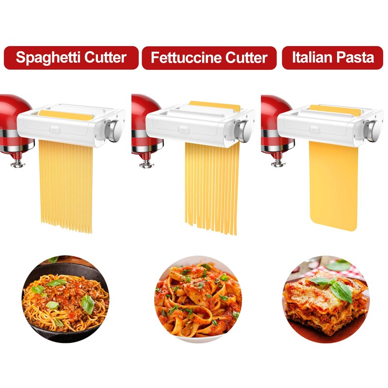 RETHONE Pasta Maker Attachment for KitchenAid Stand Mixers -3 in