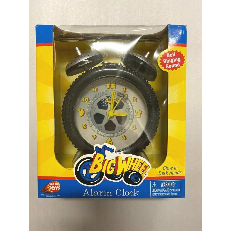 Big Wheel Alarm Clock With Glow In The Dark Hands