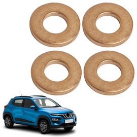 Pack of 4 Copper Injector Gasket, Sealing Ring, Injector Holder Made of Copper Compatible with Clio Kangoo Space Laguna Megane Master Thalia Logan 1.5 1.9 2.0 2.2 2.5 DCI OEM: 7703062072