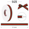 3/8 Inch Christmas Ribbon 25 Yards, Red and Green Stripe