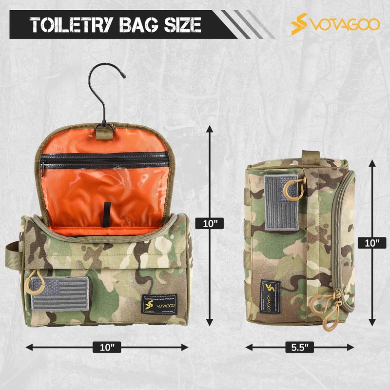 Tactical Toiletry Bag for Men, EDC Military Tool Bag, Camping