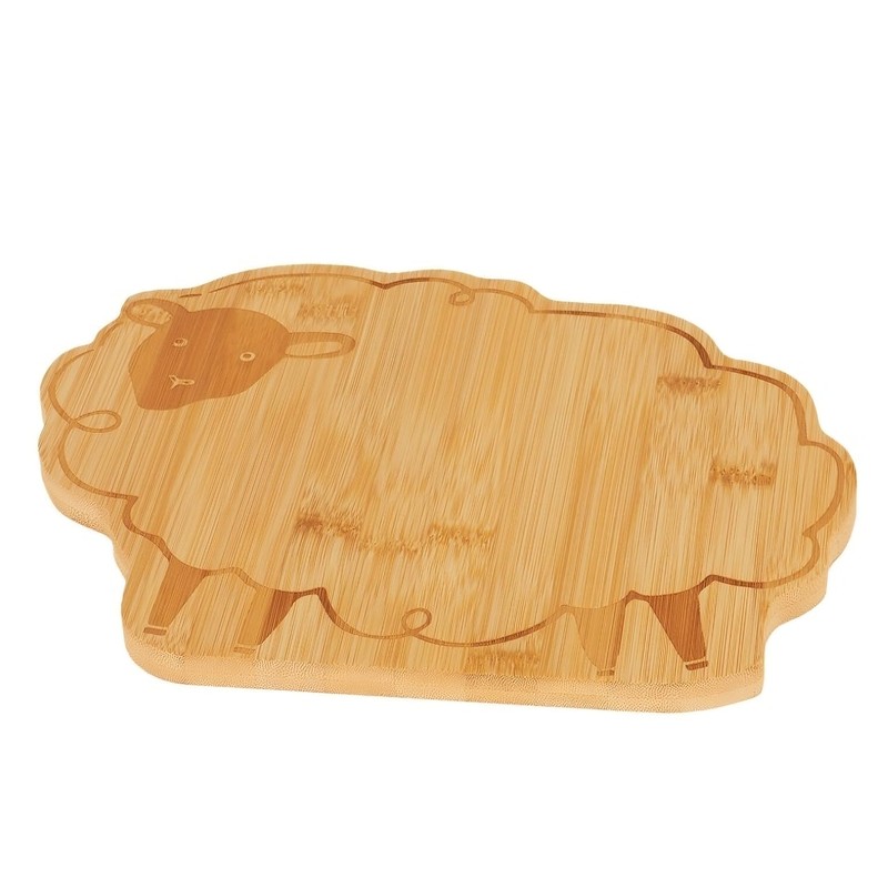 Bamboo Sheep Shaped Chopping Board – Rustic Animal Kitchen Decor